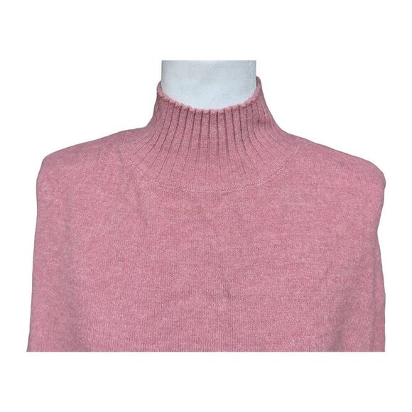 The Limited Coral Pink Mock Neck Sweater Pullover Long Sleeve Size L Relaxed Fit - Picture 3 of 8